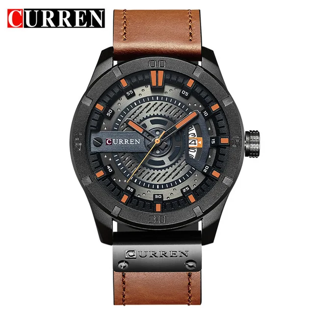 

2019 Fashion Brand Luxury Curren Men's Quartz Date Clock Men Military Sports Watches Man Casual Leather Watch Relogio Masculino