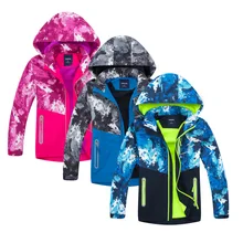 

Waterproof Boys Girls Outfits Jackets Children Outerwear Casual Child Coat Polar Fleece Liner For Spring Autumn 4-11 Years Old