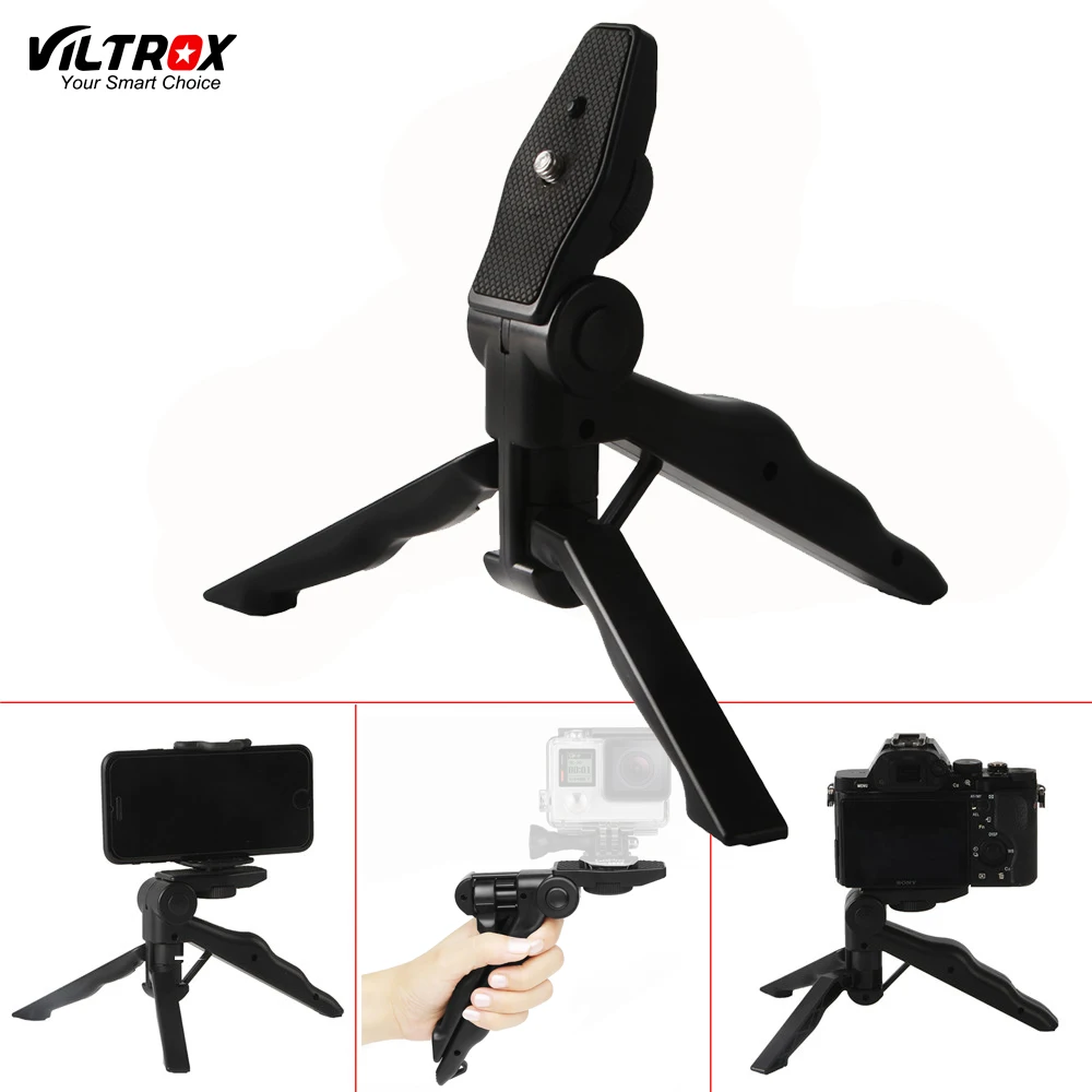 

Viltrox Portable Mini Tripod 75" Rotation Desktop&Handle Stabilizer Folding Tripod Stand for Mobilephone Cell Phone Camera DSLR