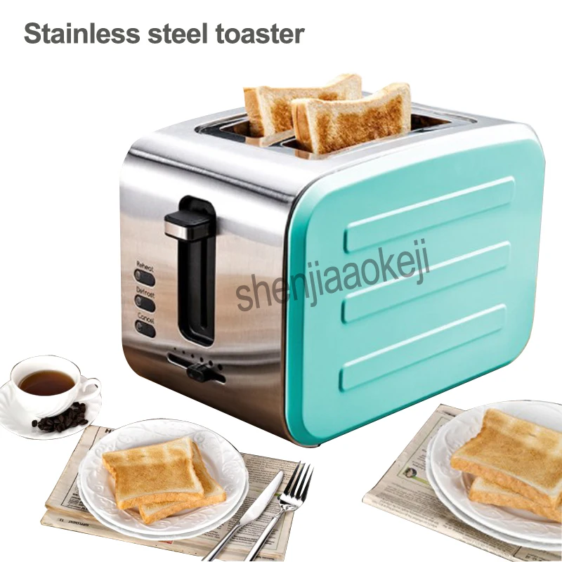 Two pieces of bread household toaster breakfast bread machine six gear baking household Stainless steel toaster 220v 800w 1pc Two pieces of bread household toaster breakfast bread machine six gear baking household Stainless steel toaster 220v 800w 1pc