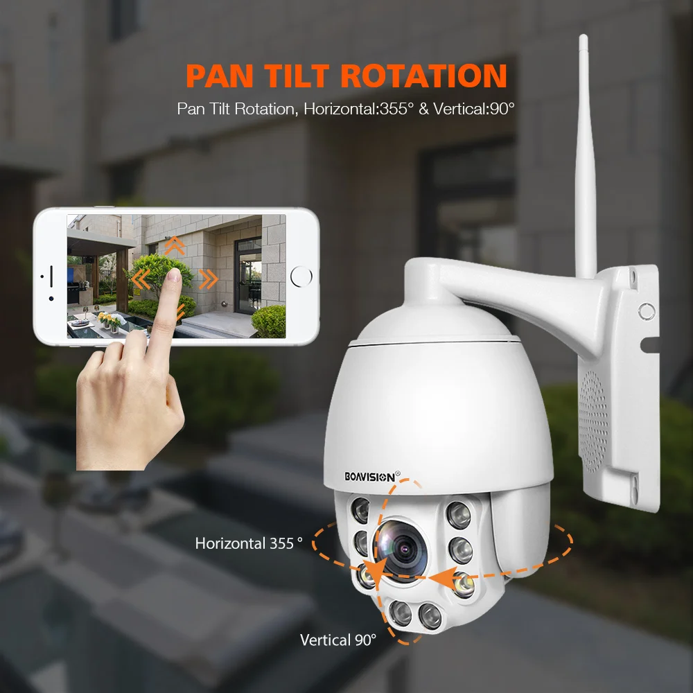 Wifi PTZ IP камера 1080 P 3MP 5MP супер HD 5X зум двухсторонний аудио беспроводной PTZ Cam Открытый 60 м ИК Видео домашняя камера безопасности P2P