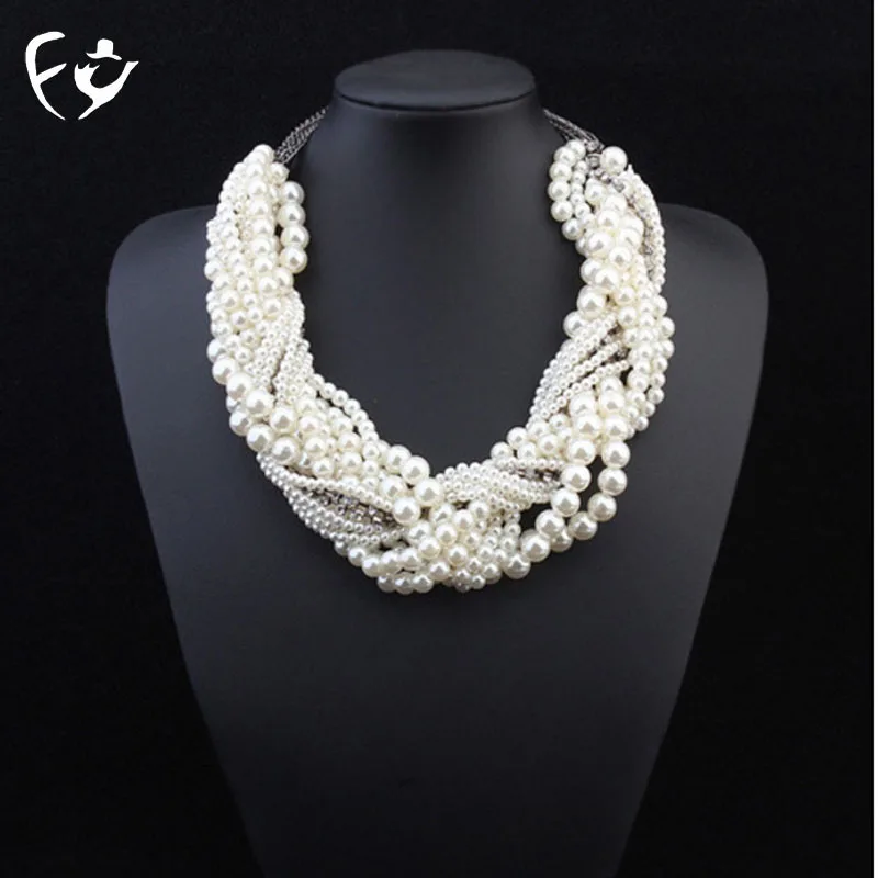 

Luxury hand-woven twist collarbone chain layers
