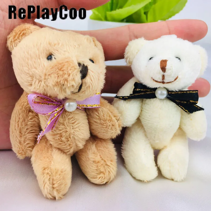 

25PCS Mini Teddy Bear Stuffed Plush Toys 8cm Small Bear Stuffed Toys pelucia Pendant Kids Birthday Gift Party DecorDWJ051