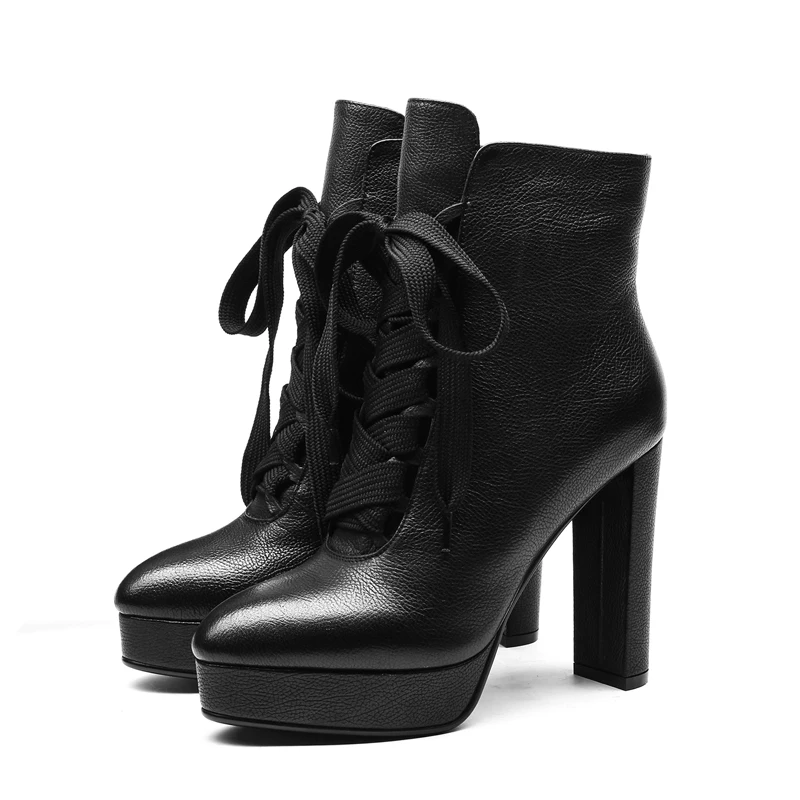 Chaussons Bout Talons Croix Imperméables D'hiver Pointu Chaussures Arden Court Fermeture Furtado Éclair À 2019 Liée Femmes Mode De Black Épais Bottines xedCrQWBo