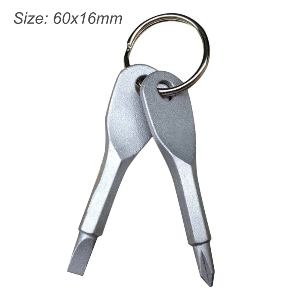 OUTAD Portable Stainless Steel Screwdriver Flathead with Key Ring