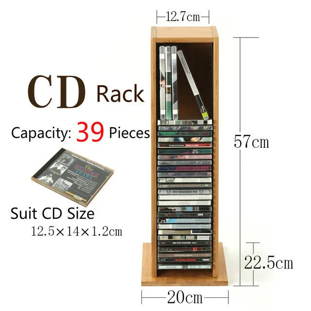 vonk huisvrouw mosterd Hoge Capaciteit Bamboe Materiaal Cd Stand Dvd Rack PS4 Game Opbergrek  Blu-ray Disc Plank Zwart Film Rack Cd Ontvangen rack - AliExpress Meubilair