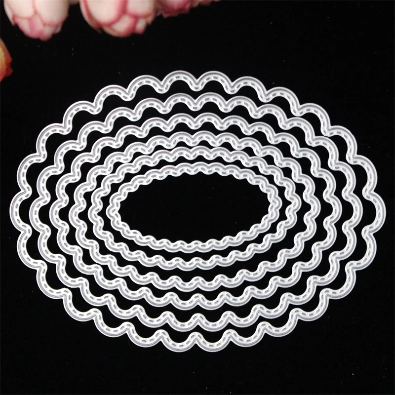 Oval Lace frame Metal Cutting Dies Scrapbook Paper Craft Decoration