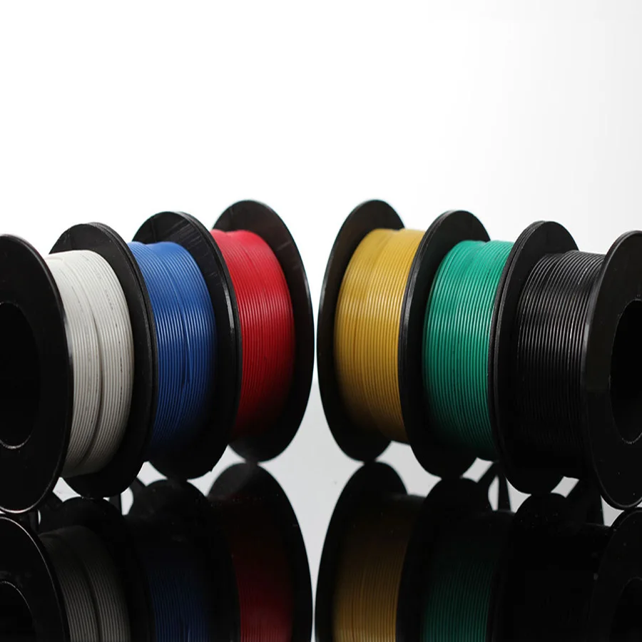 197ft Electrical Wire UL3132 26AWG Soft Silicone Insulator Stranded Hook-up Wire Tinned Copper 300V 6Colors for DIY Toys Lamp