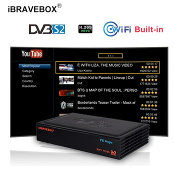 

IBRAVEBOX V8 magic Satellite tv receiver 1080P Full HD DVB-S2 Standard receptor Support PowerVu,DRE&Biss key YouTube