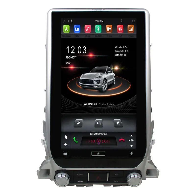 6-ядерный PX6 Android 8,1 Tesla стиль 13," Автомобиль Радио DVD gps для Toyota Land Cruiser LC200 BT 5,0 WI-FI легко подключить 4 Гб+ 32 ГБ