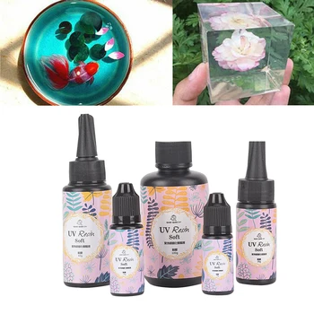 

UV Resin Clear Glue For DIY Jewelry Making 10/15/25/60/100g DIY Ultraviolet Curing Resin Solar Cure Resin Sunlight Accessories