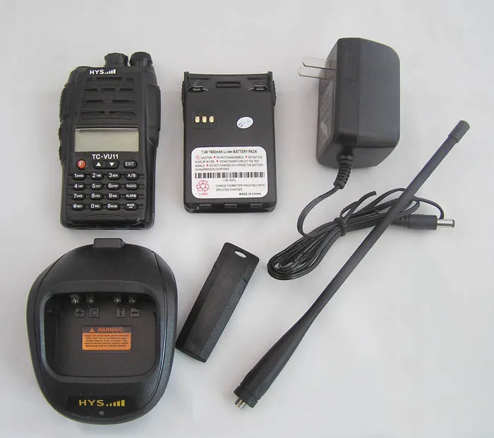 2 шт. HYS TC-VU11 Walkie Talkie радио двухдиапазонный VHF и UHF 136-174 мГц 400-480 1600 мАч (li-ion)