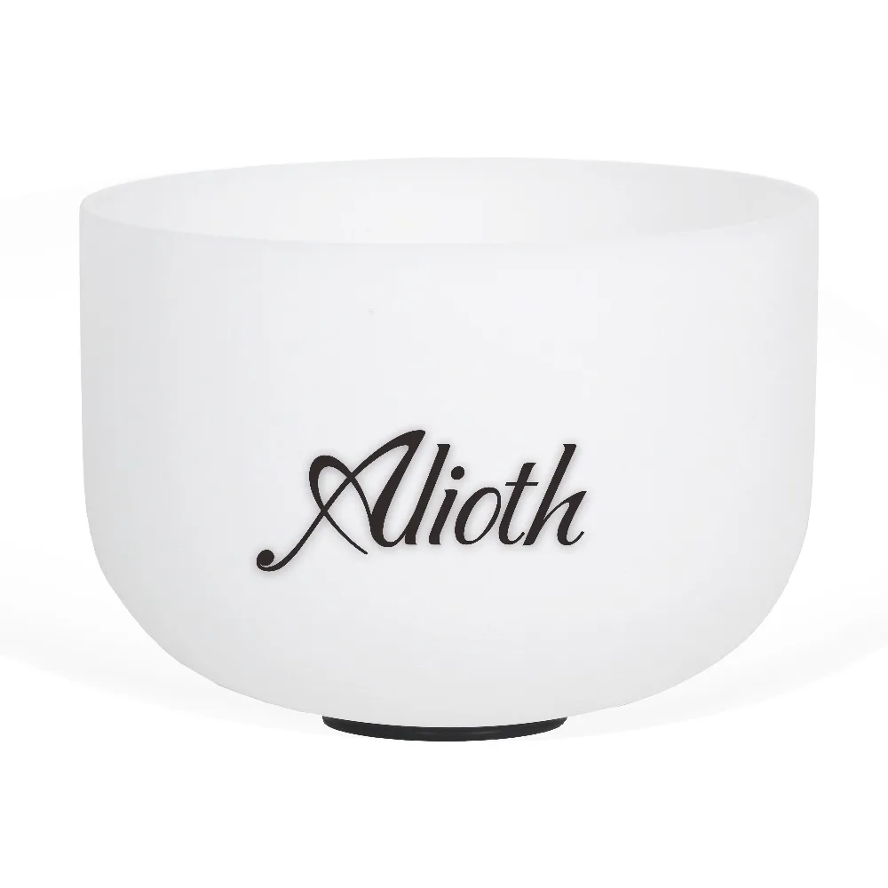 

11 Inch 432Hz/Perfect Pitch Frosted Crystal Singing Bowl D Note for Sacral Chakra Use in Yoga/Meditation/Sound Therapy