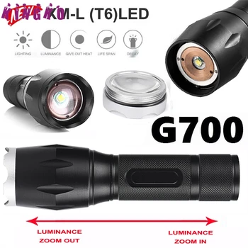 

High Quality G700 X800 LED Tactical Military XM-L T9 Flashlight Torch Waterproof Zoom
