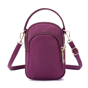 

Women's mini bag trend shoulder messenger bag lightweight waterproof nylon cloth bag phone key case
