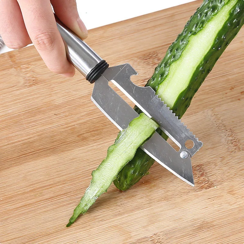 

Stainless Steel Fruit Vegetable Peeler Slicer Cutter Kitchen Accessories Gadgets Fruit Peeler Knife opener Multifunction Tools