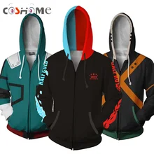 Coshome Anime Boku No My Hero Academia Cosplay Costumes Hoodies H Sweatshirts Bakugou Todoroki Shoto Spring Jacket Coat