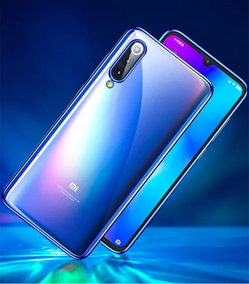 For Xiaomi Mi 9 Case 3D Laser Plating Bumper TPU Soft Clear Cover For Xiaomi Mi 9 SE Xiomi Mi9 Transparent Phone Cases (1)