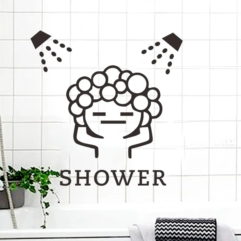 shower girl bathroom wall stickers decoration diy vinyl adesivos de
