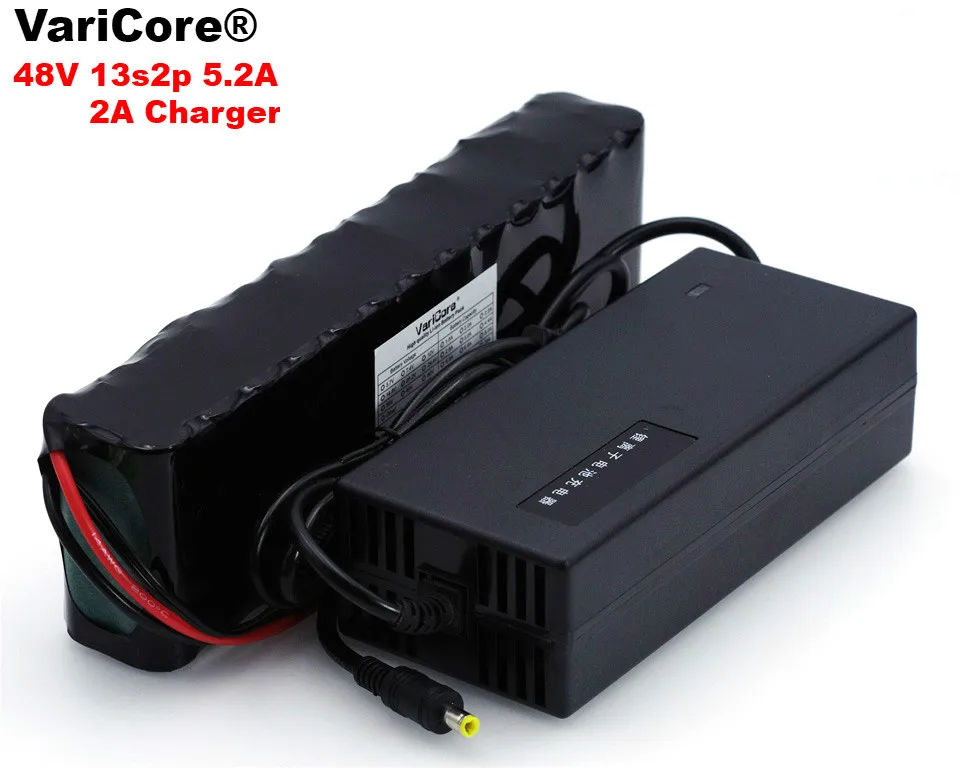 VariCore 48V 5.2ah 13s2p High Power 18650 Battery Electric Vehicle Motorcycle DIY BMS Protection+ 54.6v Charger |