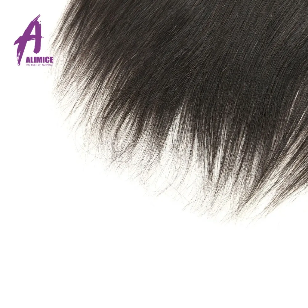 Alimice Indian Straight Hair 134 Lace Frontal Closure 8-24 inch 100% Human Hair FreeMiddleThreeSide Part Lace Closure (13)
