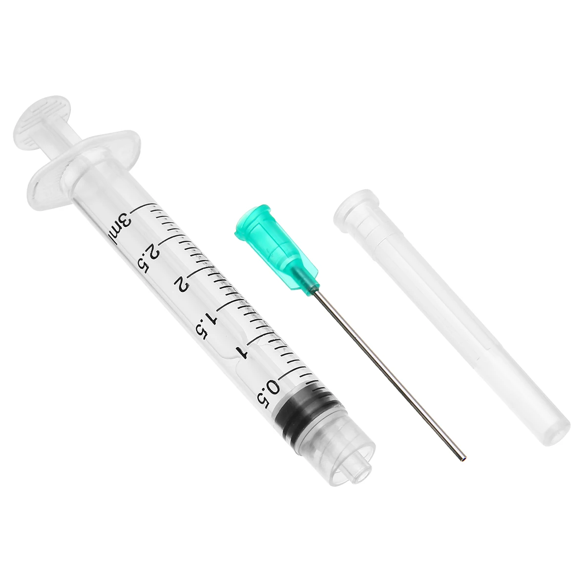 5 Pack 3ML Dispensing Syringe With 18 Ga 1.5" Blunt Tip Needle Stainless Steel Dispense Needles For Mixing Liquid