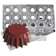Высокое качество 18 полостей рифленая стена круглой формы Магнитный Поликарбонат форма для передачи шоколада инструменты для выпечки тортов