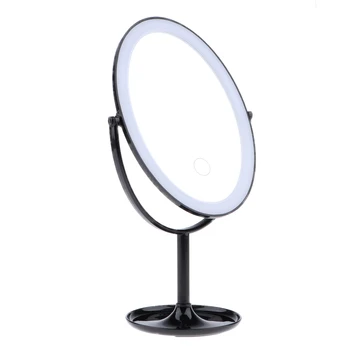 

Countertop Vanity Makeup Mirror Cordless with Touch-Control Brightness Black