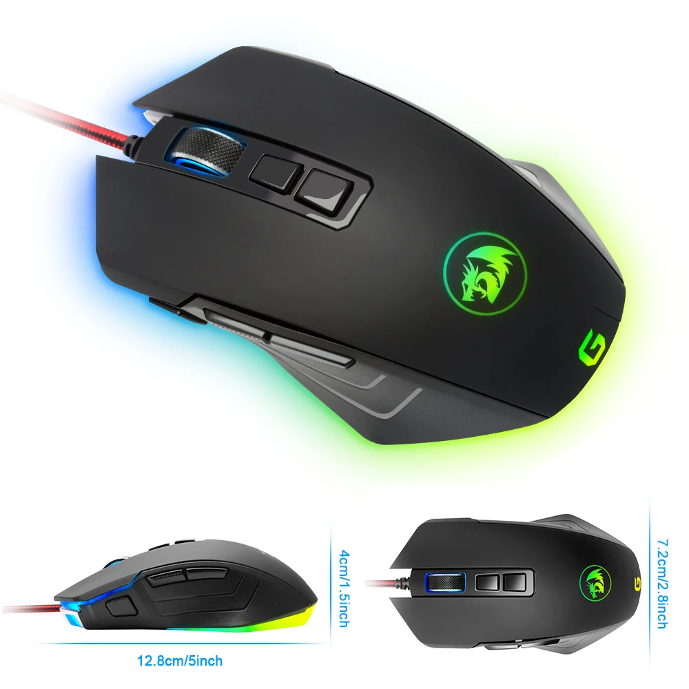 Redragon DAGGER M715 USB игровая мышь Проводная 10000 точек/дюйм 9 Кнопок эргономичная для