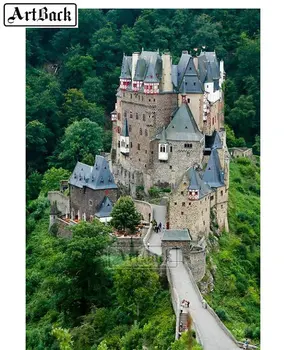 

New 5d diy diamond painting castle pattern full square drill diamond embroidery set rhinestone mosaic decoration gift