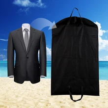 1pc Black Dustproof Hanger Coat Clothes Garment Suit Cover Storage Bags,clothes storage,almacenamiento,Case for clothes E5M1