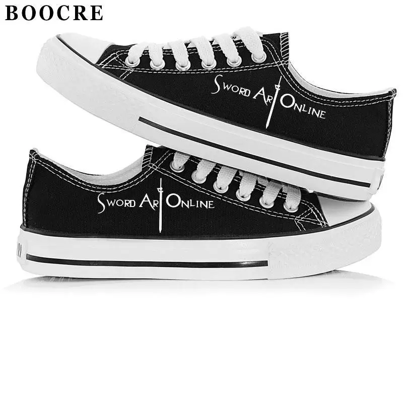 

Japan Anime Unisex Sword Art Online SAO Kirigaya Kazuto Kirito Canvas Shoe Plimsolls Sword Art Online Casual Canvas Shoes