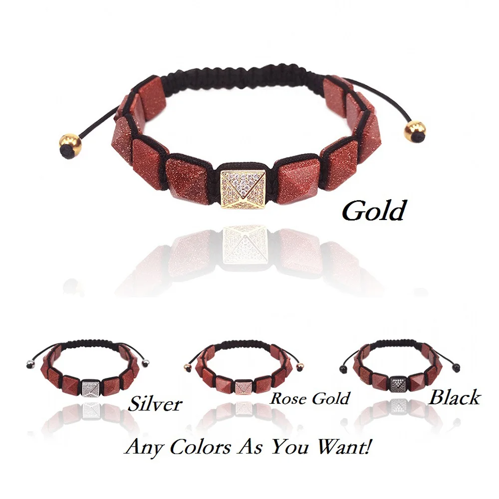 Gold Sand Pyramid bracelet