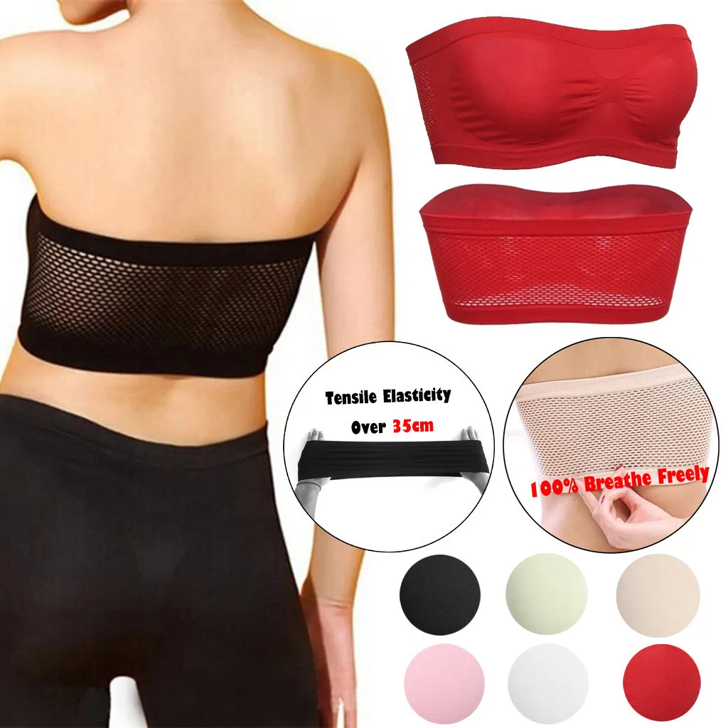 

Breathable Seamless Strapless High Elastic Wrapped Invisible Strapless Chest X5.23