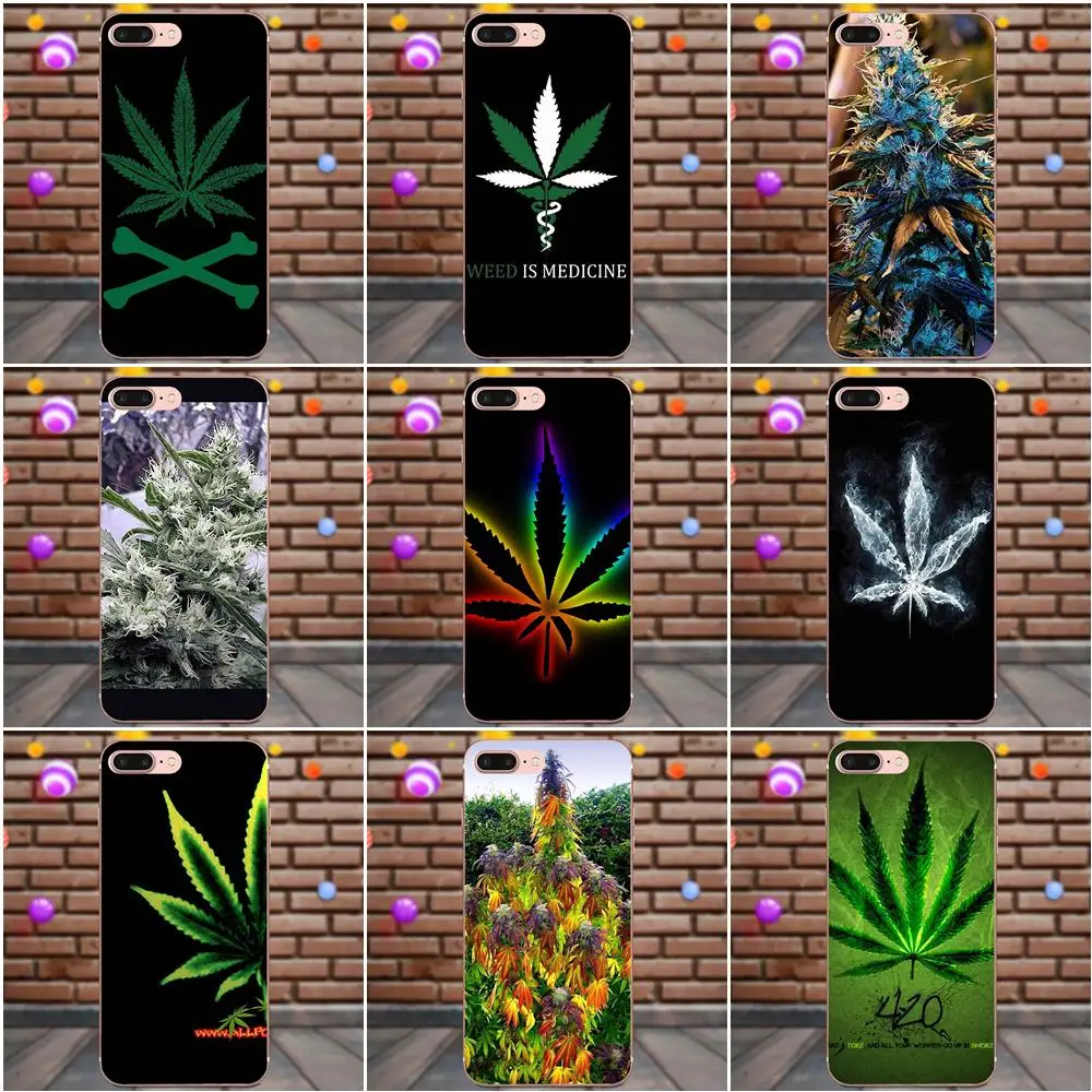 

For Huawei Mate 7 8 9 10 P7 P8 P9 P10 P20 Lite Plus Pro GR5 P Smart 2017 TPU Original Weed Cool