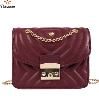 

DORANMI Classic Thread Flap Women's Bag 2019 Rivet Shoulder Bag Female Crossbody Messenger Female Leather Square Bags CBB147