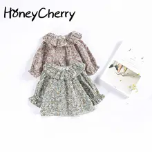 Children Shirt Retro Lace Collar Sweater Coat Small Floral Doll font b Baby b font Shirt