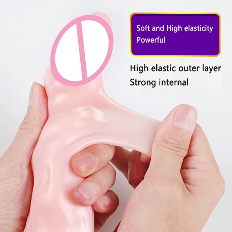 QU YUE 3 Size Penis Extender Medical Silicone Enlargement penis extenders sleeve condoms Sex Toys For Male Delay condom Long (3)