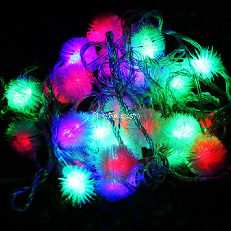 5 м 28 LED снежок Фея Рождество свет шнура AC 220 В rgb светодиодные Рождество дерево света для партии открытый праздник Свадебные украшения