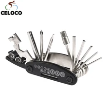 16 In 1 Multifunction Bike Repair Tools Kit Hex Spoke Cycling Screwdriver Chain Tool MTB Mountain Bicycle Repair Multi Tool Set award winning topeak tt2353 alien ii 26high quality multifunction road bicycle mtb bike folding tool with chain breaker torx hex