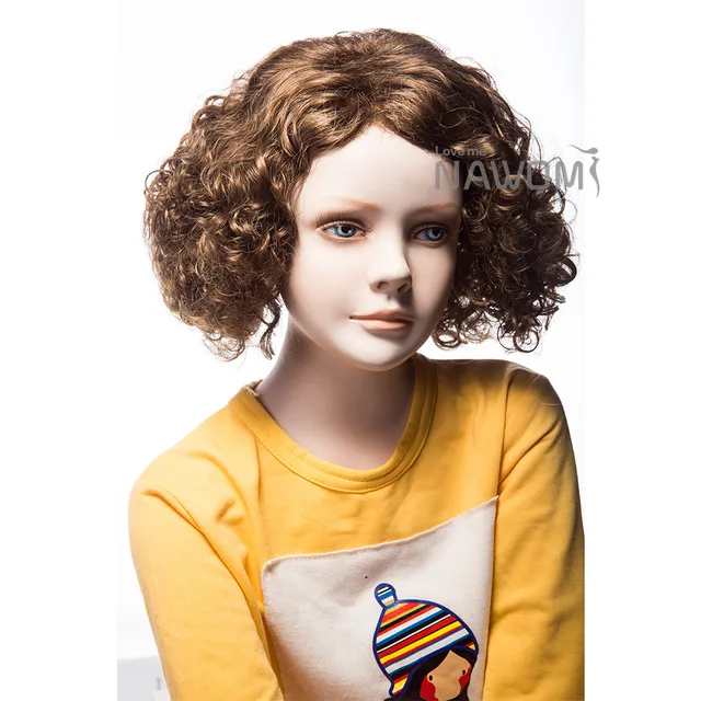 Hot Sale Kids Curly Wig Pretty Girl Wigs Natural Hair Lovely Kid U Part
