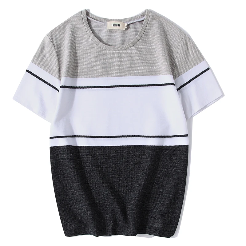 

TFETTERS Men's Cotton & Spandex Elastic Fabric Stand Neck T-Shirt Colorful T Shirt Summer 2019 New Casual Top T shirt for Men