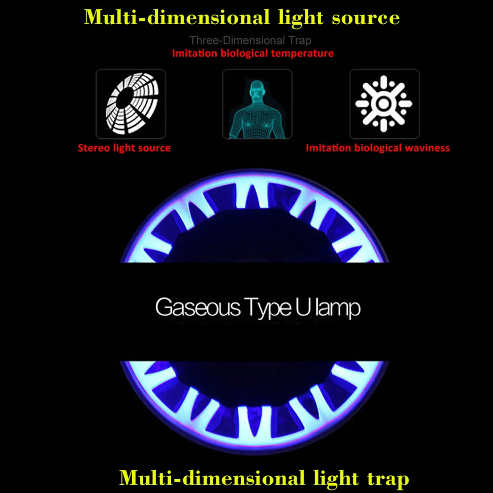 Electric Photocatalyst Bug Zapper Mosquito Killer Lamp LED No Radiation Light Set