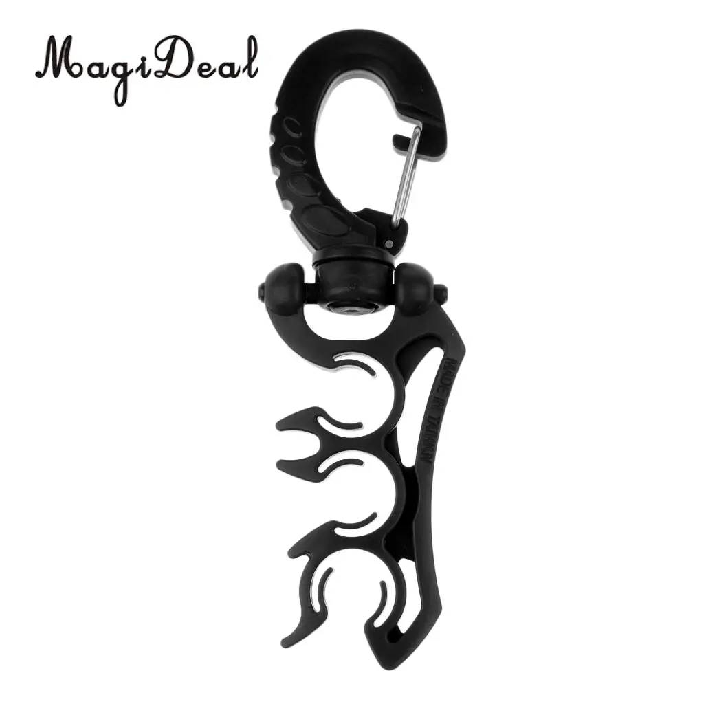 MagiDeal Scuba Diving Triple 3 BCD Hose Holder Retainer with Folding Snap Clip for Snorkeling Freediving Swimming Accessories