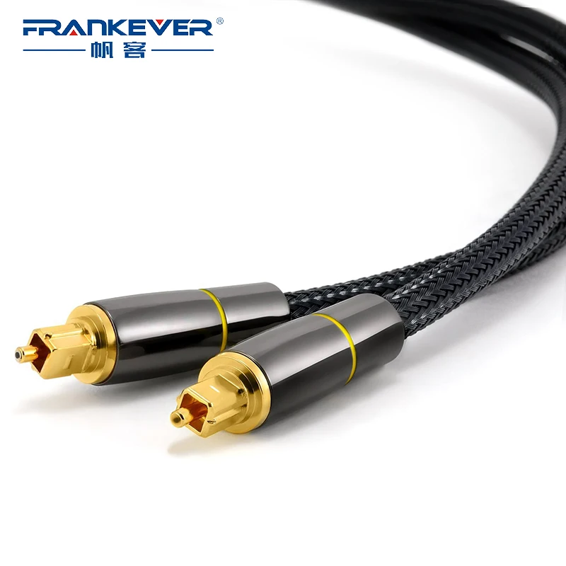 

FrankEver 5.1 Digital Sound SPDIF Optical Cable Fiber Optical Audio Cable Braided OD10 1M 1.5M 2M 3M 5M 10M for TV DVD CD