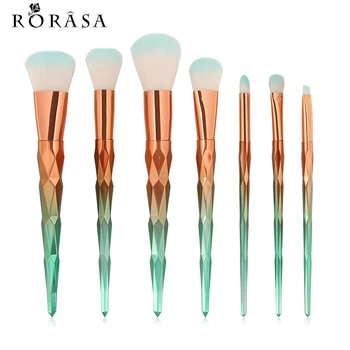 

7Pcs Makeup Brushes Set Green Gold Gradient Handle Foundation Powder Eyeshadow Brush Pro Comestic Beauty Make Up Brush Tool Kits