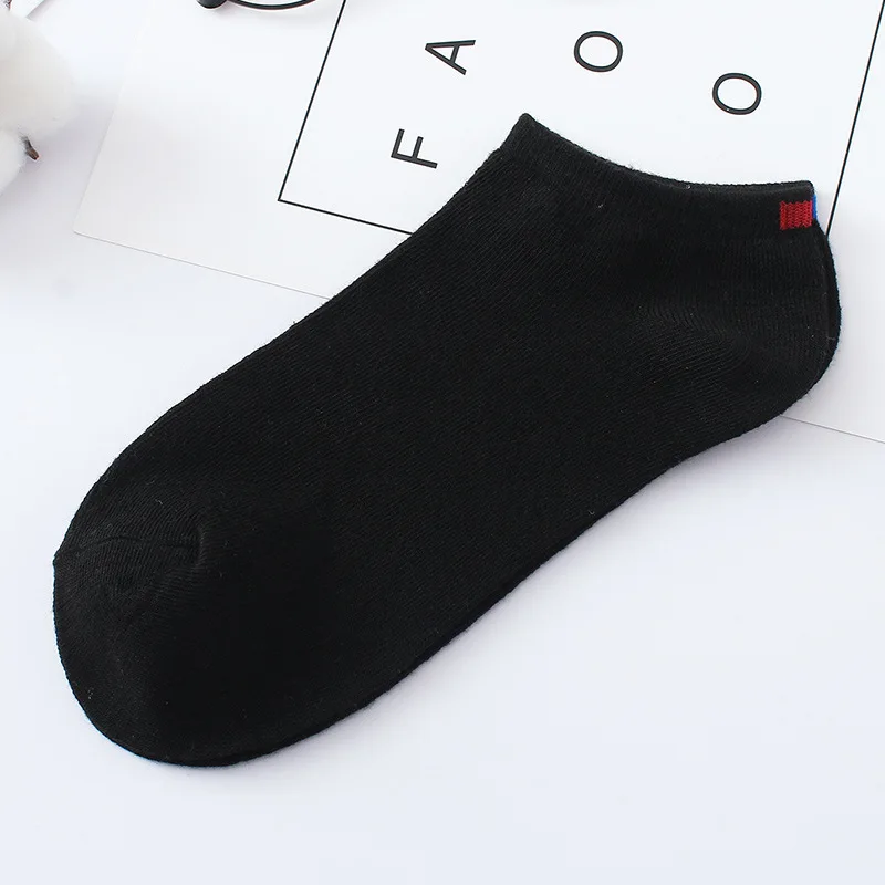 

DEWVKV Spring Summer Men Cotton Ankle Socks For Men's Business Casual Solid Color Short Socks Male Sock Slippers Meias GBQ