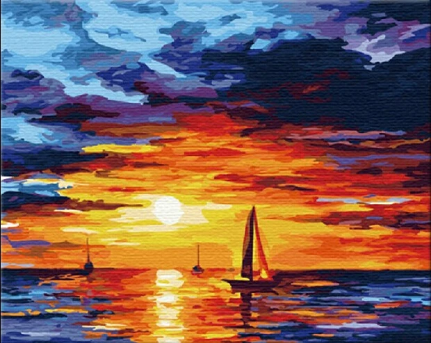

Frameless painting sunset sunsetting hand painting Impression landscape oil painting wall painting home decorative 40X50CM E281