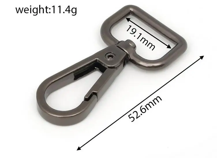 

19.1mmx52.6mm Gun trigger snap for bag, hardware accessories, handbag hook swivel clasp Dog clip Hook Metal Clip Buckle