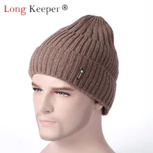 LongKeeper для женщин мужчин вязаные шапки шапочки острым бархатная шапка головной убор осень зима теплый пуловер Мода унисекс толст